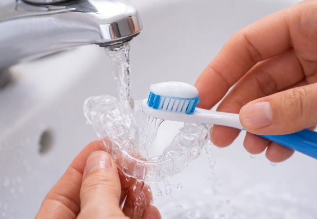 how to clean a night guard properly