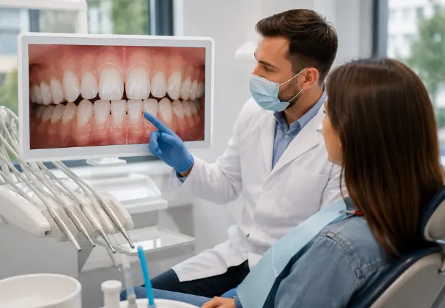 causes of black triangle teeth