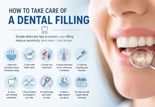 how to take care of a dental filling
